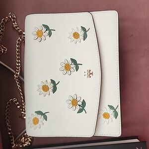 Floral Tory Burch Crossbody Purse